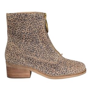 Lucky Brand Tan Leopard Ankle Booties